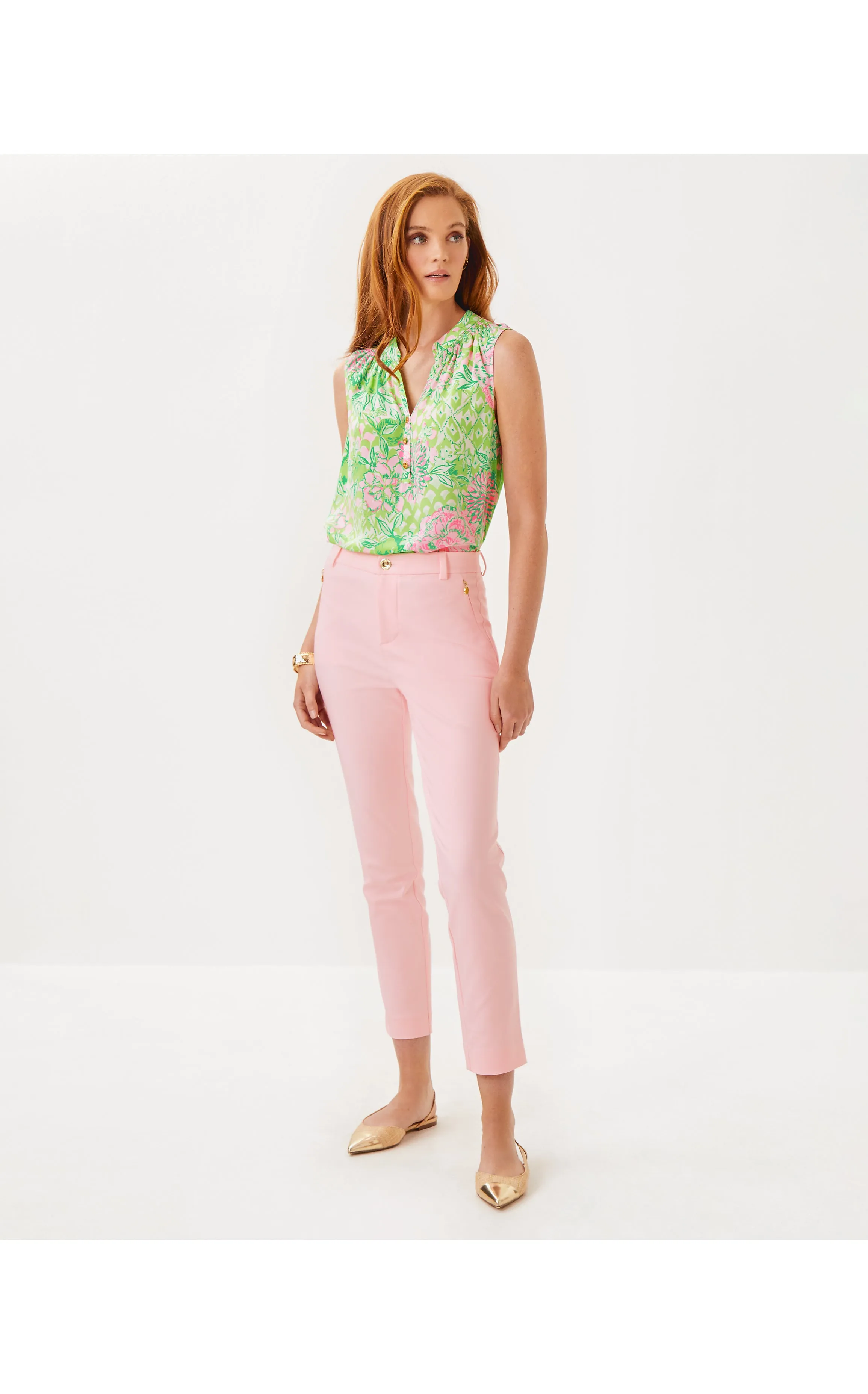29" Ana High Rise Pant Pink Muse