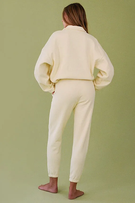 Banana Cream Diana Half Zip Sweatshirt