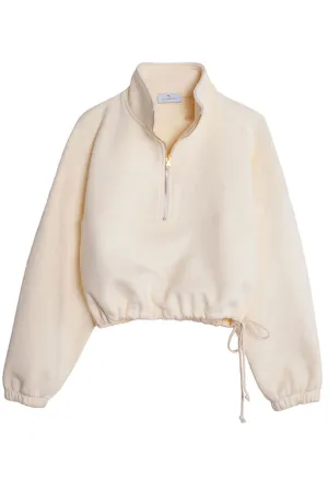 Banana Cream Diana Half Zip Sweatshirt