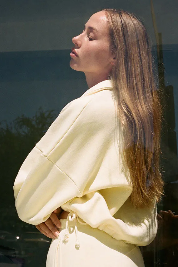 Banana Cream Diana Half Zip Sweatshirt