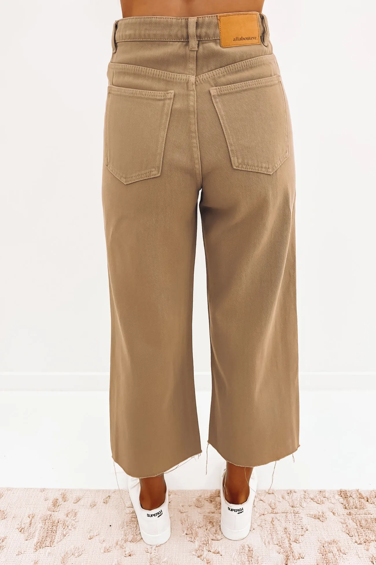 Charlie High Rise Wide Leg Jean Sand