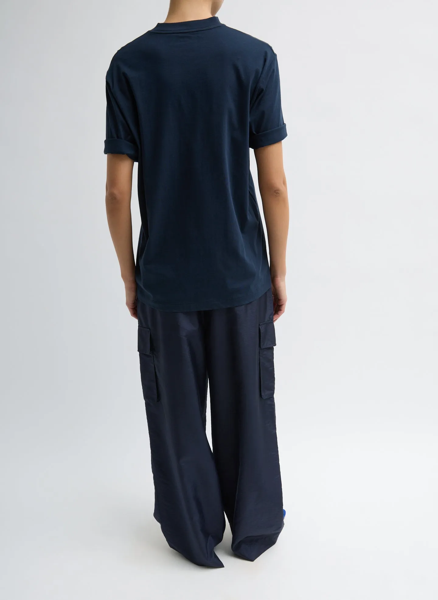 Crispy Nylon Stella Pleated Cargo Pant
