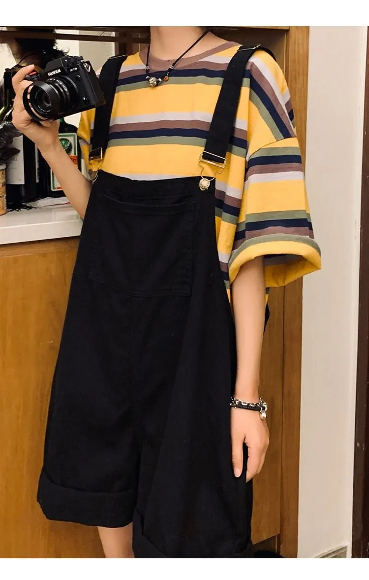 Cute Romper Wide Leg Denim Jumpsuit