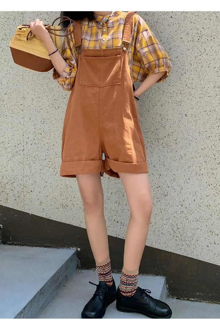 Cute Romper Wide Leg Denim Jumpsuit