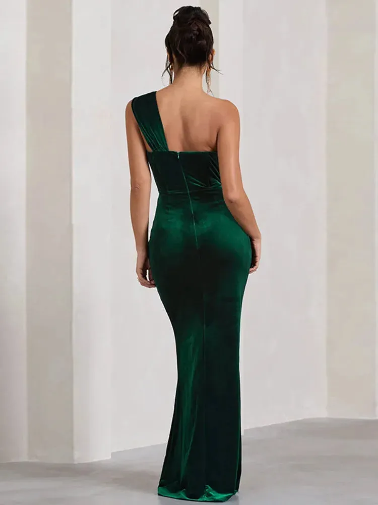 DressBetty - 2024 Fashion Sleeveless One-Shoulder Backless Bodycon Dress Cut Out Dresses