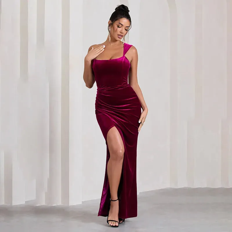 DressBetty - 2024 Fashion Sleeveless One-Shoulder Backless Bodycon Dress Cut Out Dresses