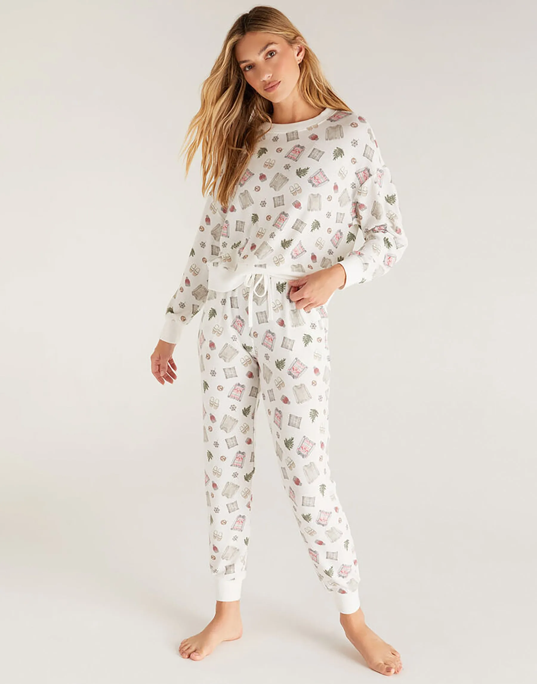 Elle Cozy Vibes Top by Z Supply - Vanilla Ice