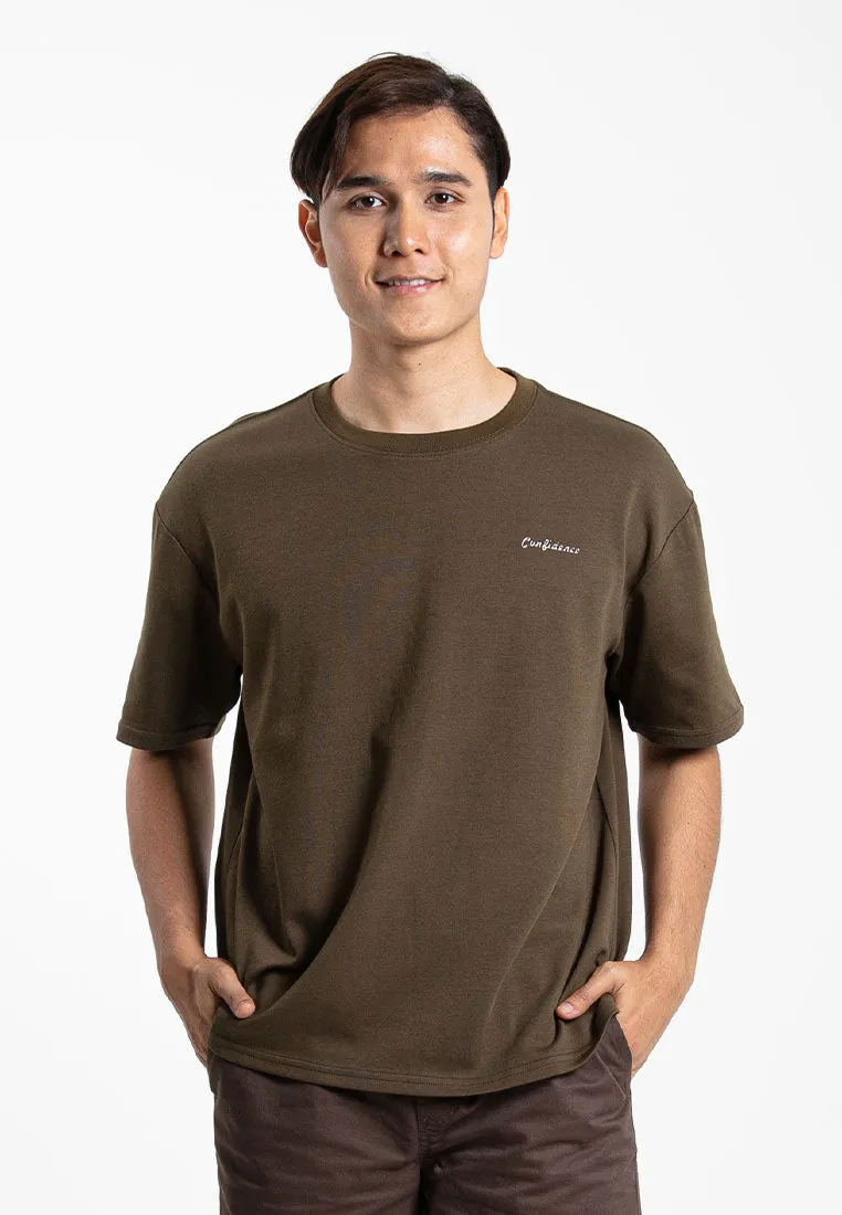 Forest Heavy Weight Cotton Oversized Round Neck Tee Men Casual | Baju T Shirt Lelaki - 621390