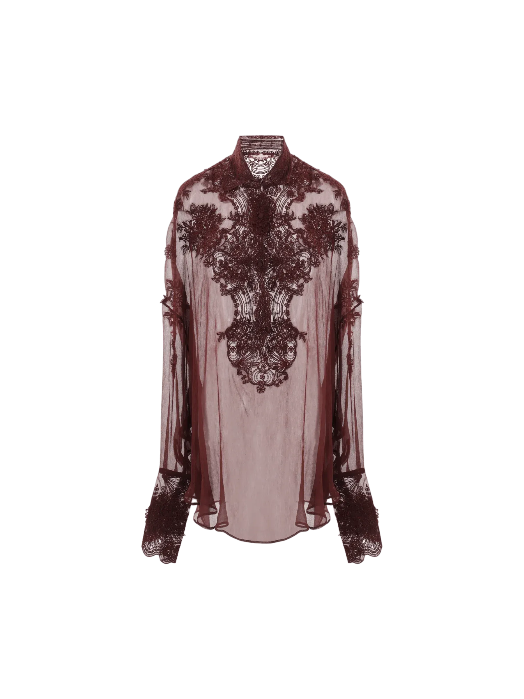 Georgette Lace Oversize Top
