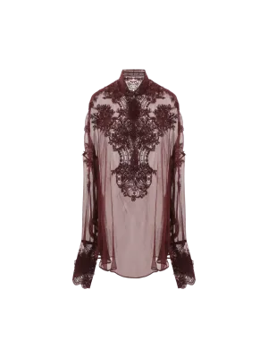 Georgette Lace Oversize Top