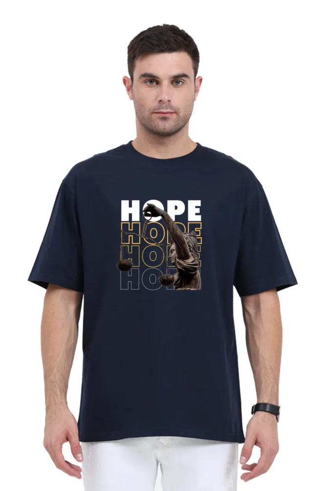 Hope And Harmony Printed Oversized T-shirt for Men