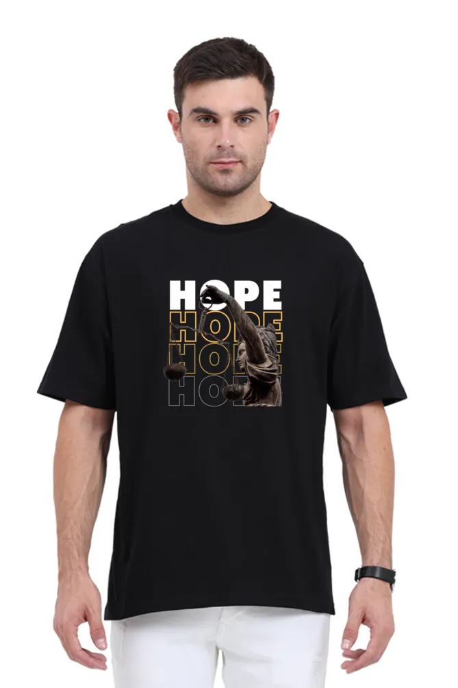 Hope And Harmony Printed Oversized T-shirt for Men