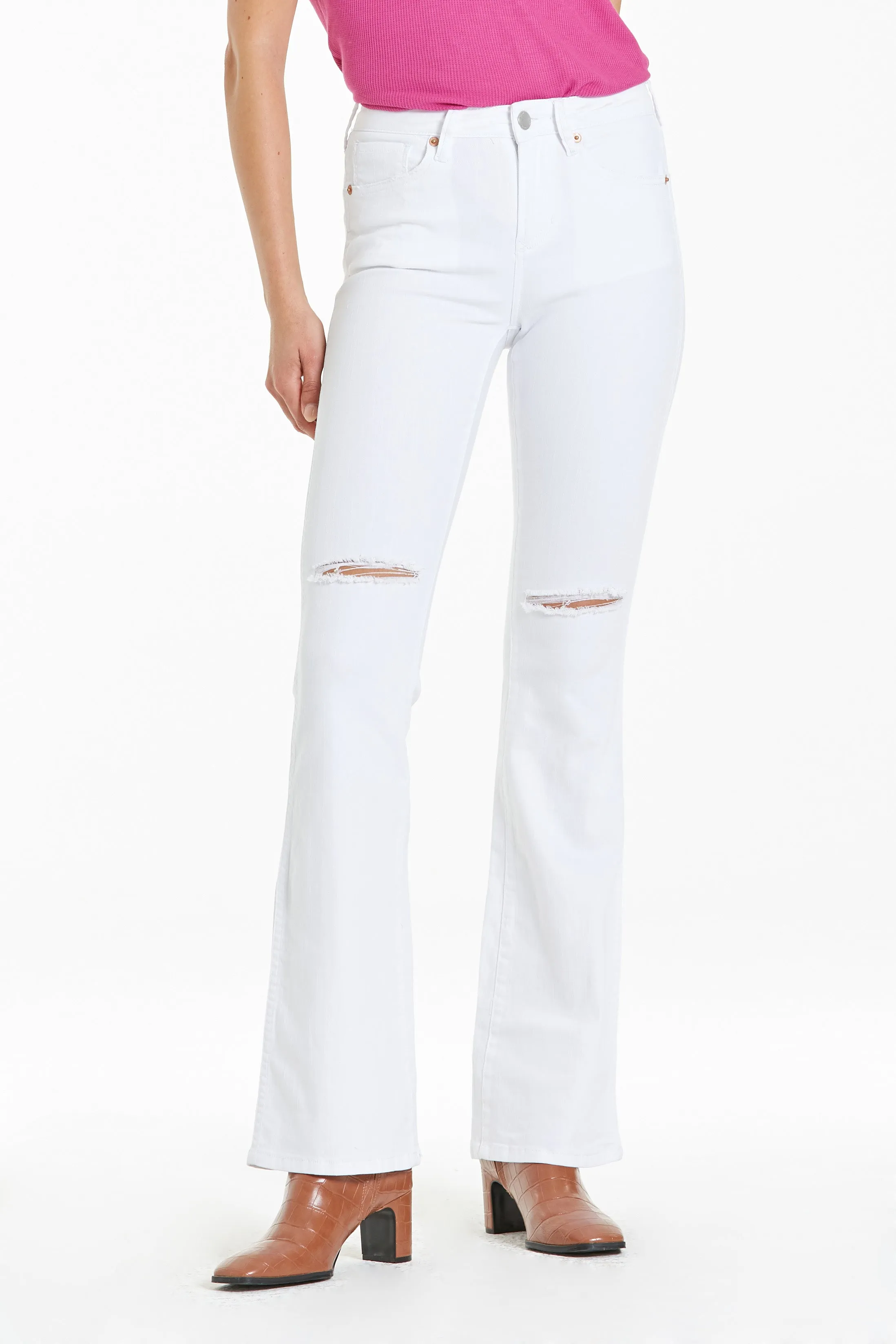 JAXTYN HIGH RISE BOOTCUT JEANS OPTIC WHITE