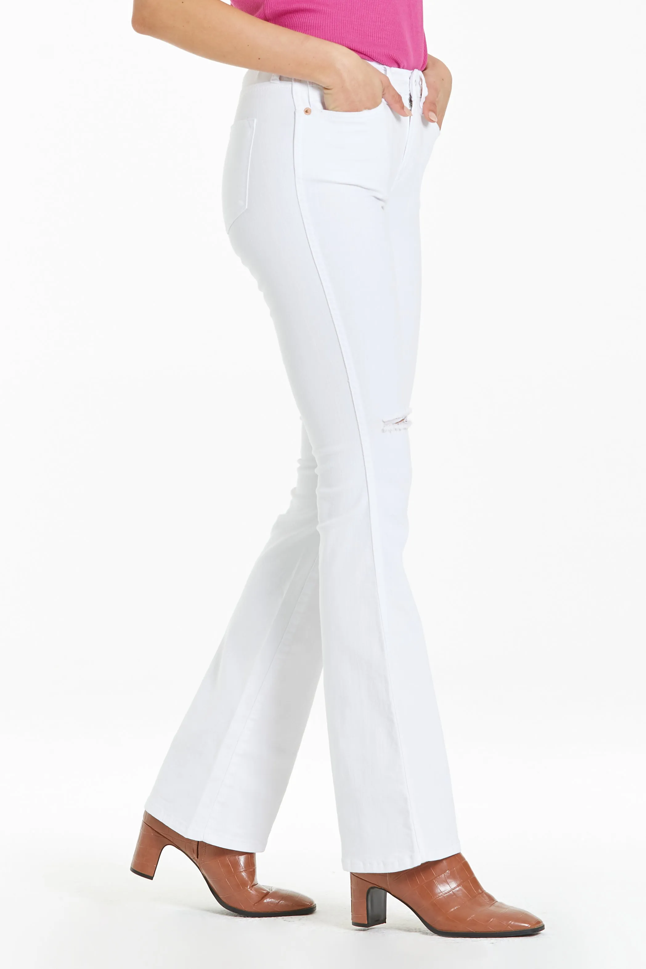 JAXTYN HIGH RISE BOOTCUT JEANS OPTIC WHITE