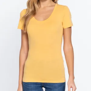 Keeping it Basic Cotton Tee in Yellow