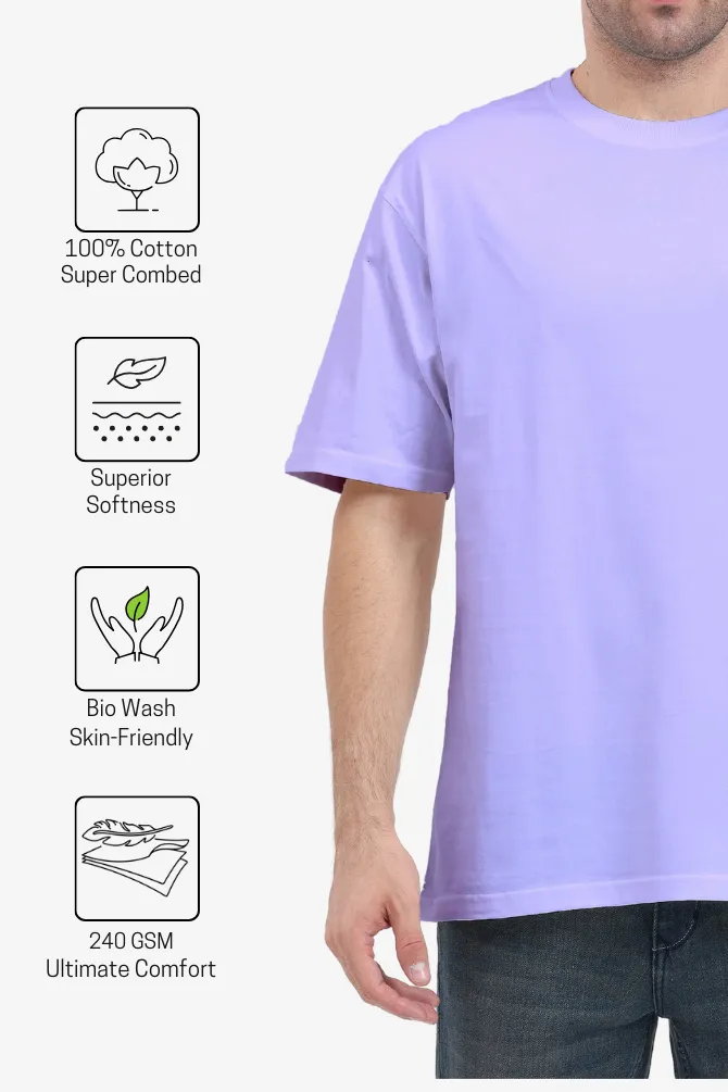 Lavender Oversized T-shirt for men