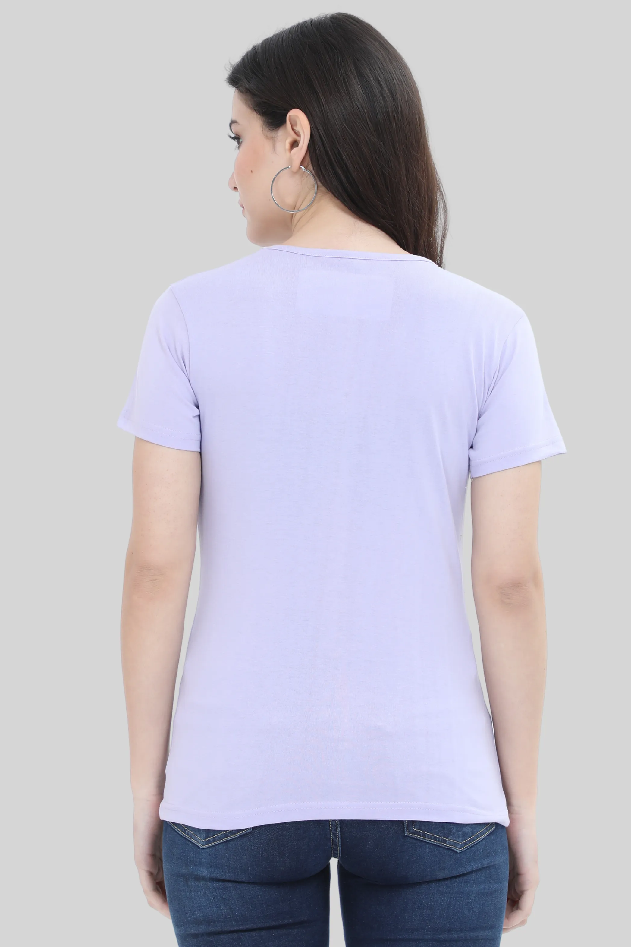 Lavender Scoop Neck T-shirt for women