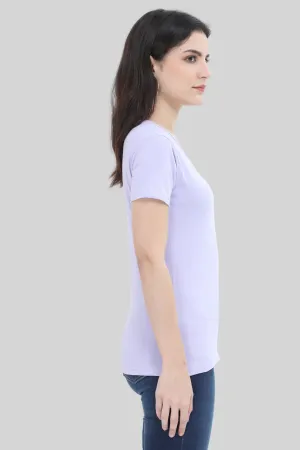 Lavender Scoop Neck T-shirt for women