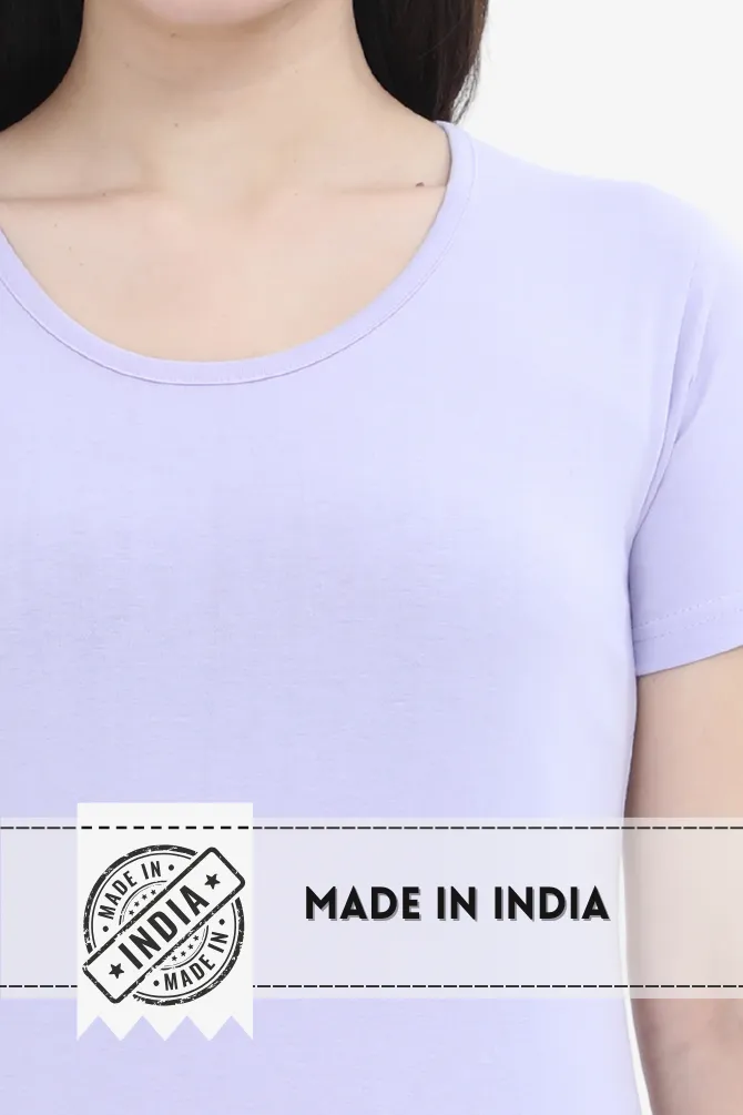 Lavender Scoop Neck T-shirt for women