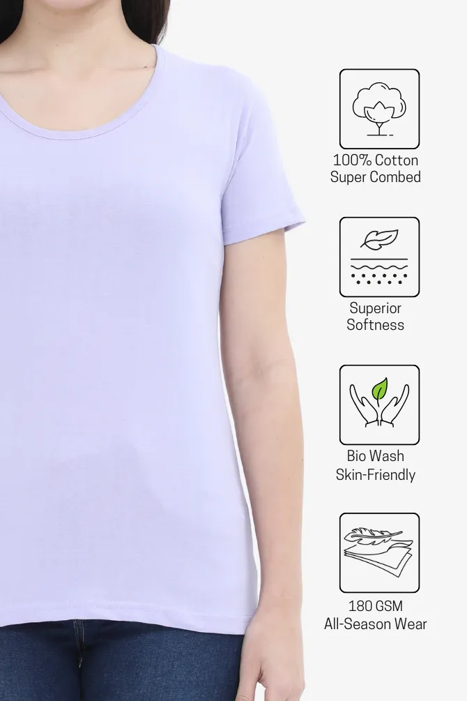 Lavender Scoop Neck T-shirt for women