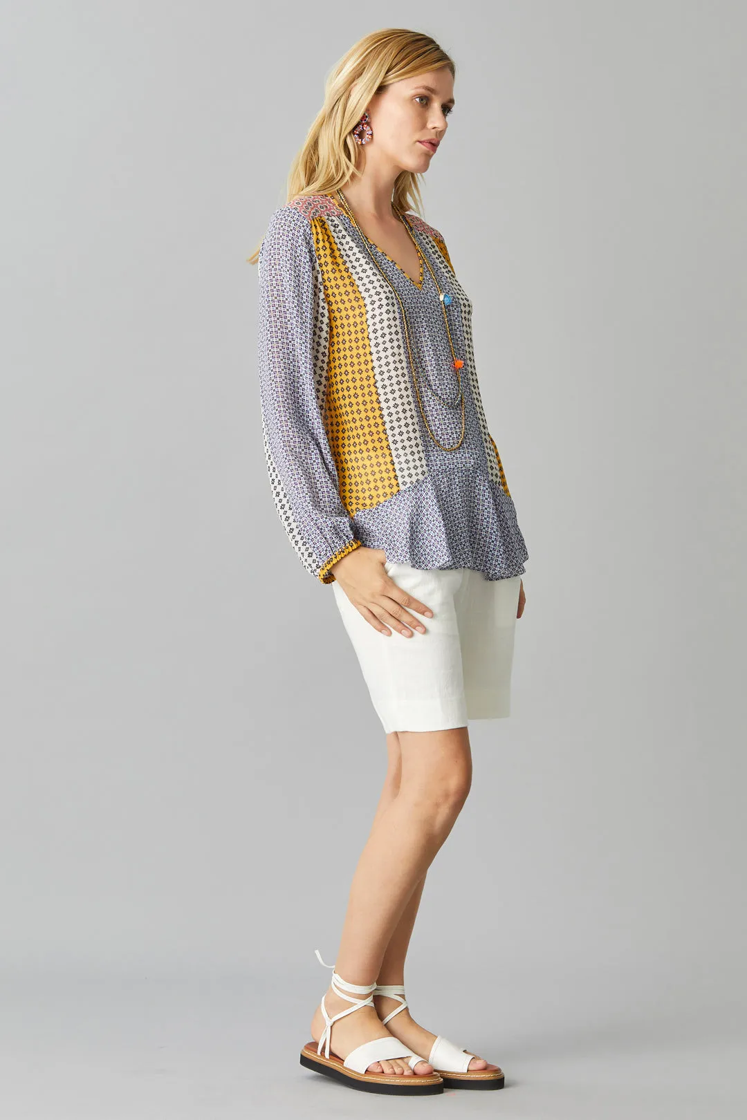 LINEN VISCOSE SHORTS