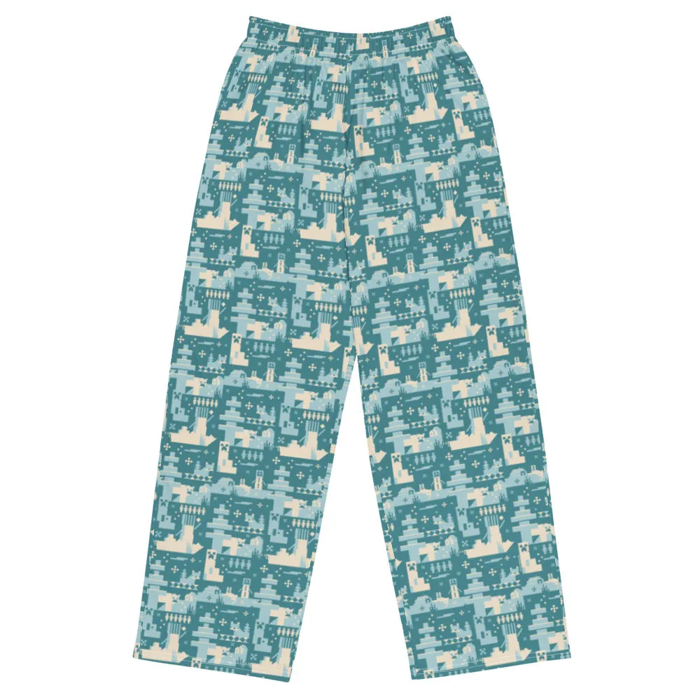 Minecraft Blue Holiday Pattern Lounge Pant