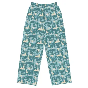 Minecraft Blue Holiday Pattern Lounge Pant