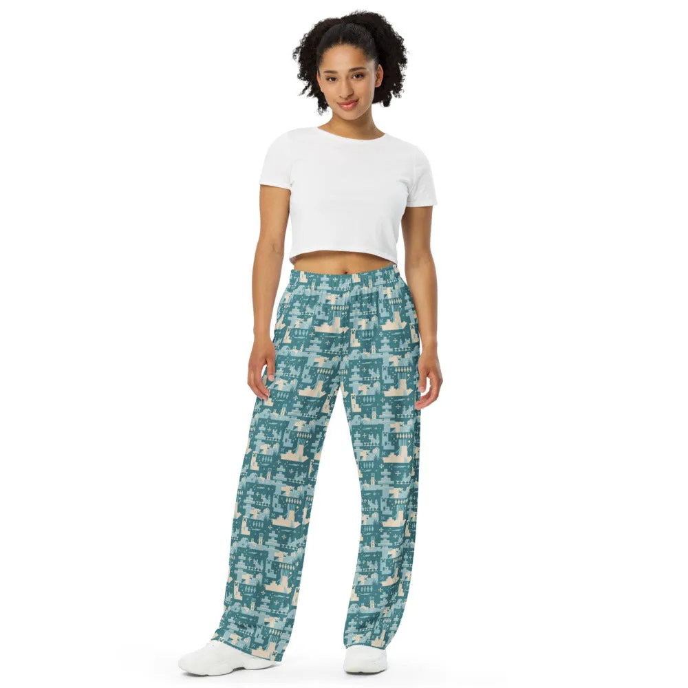 Minecraft Blue Holiday Pattern Lounge Pant