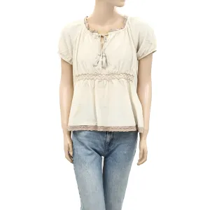 Odd Molly Anthropologie Embroidered Lace Shirt Blouse Top