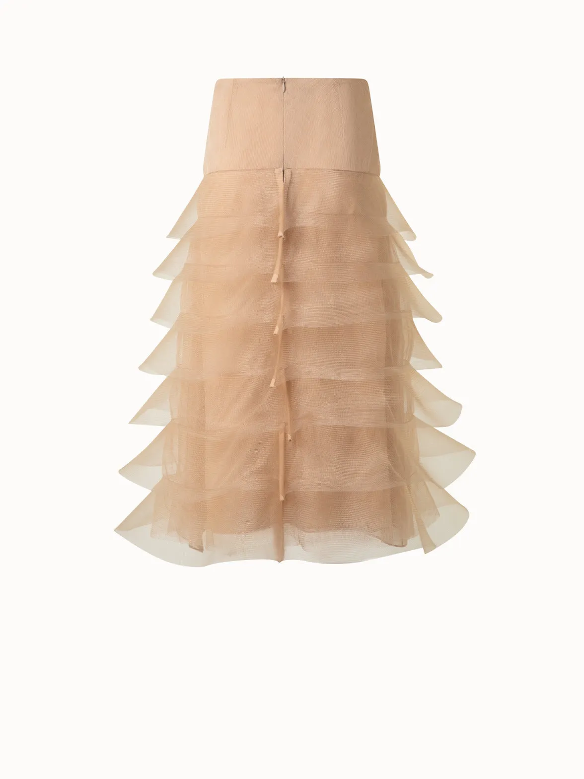 Pencil Skirt with Tulle Waves