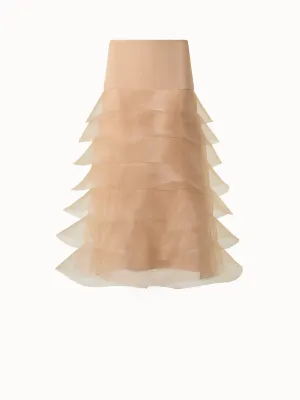 Pencil Skirt with Tulle Waves