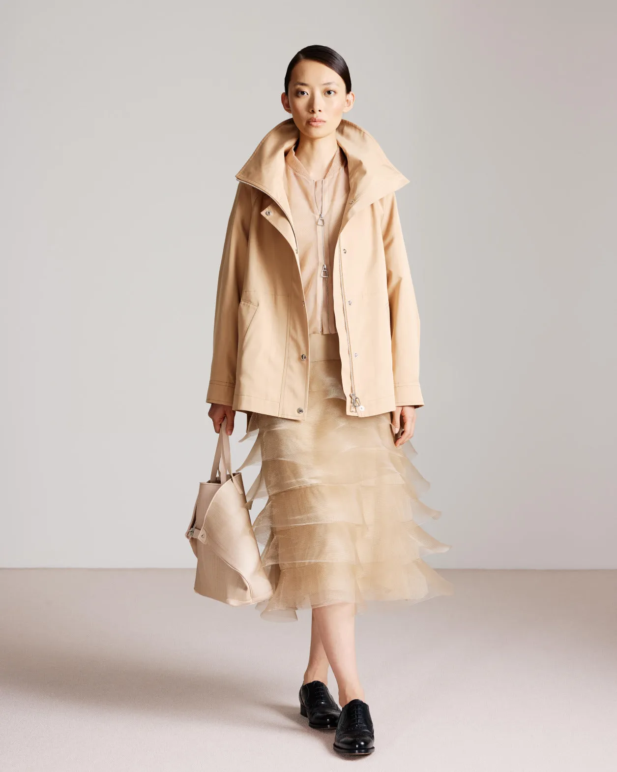 Pencil Skirt with Tulle Waves