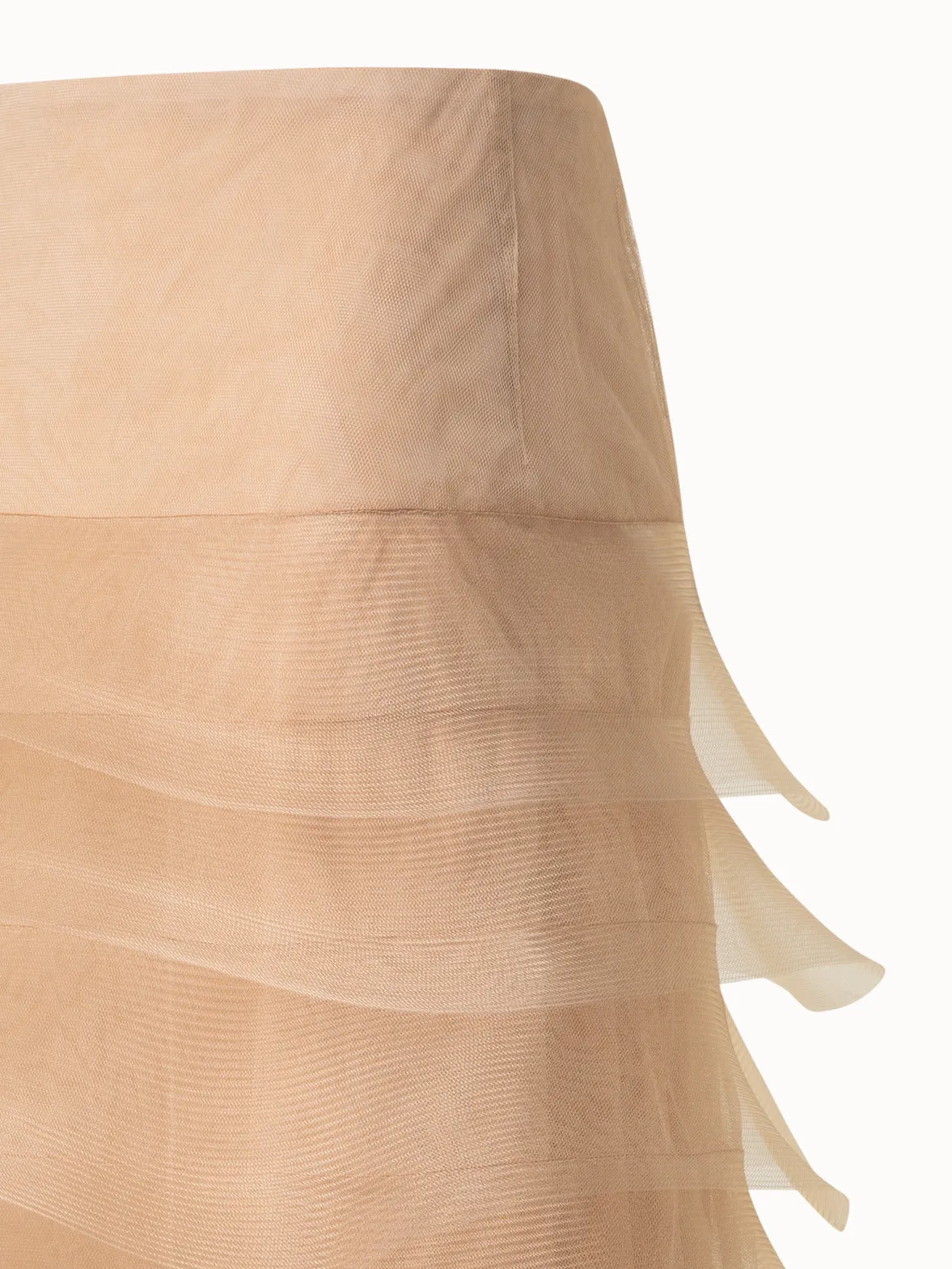 Pencil Skirt with Tulle Waves