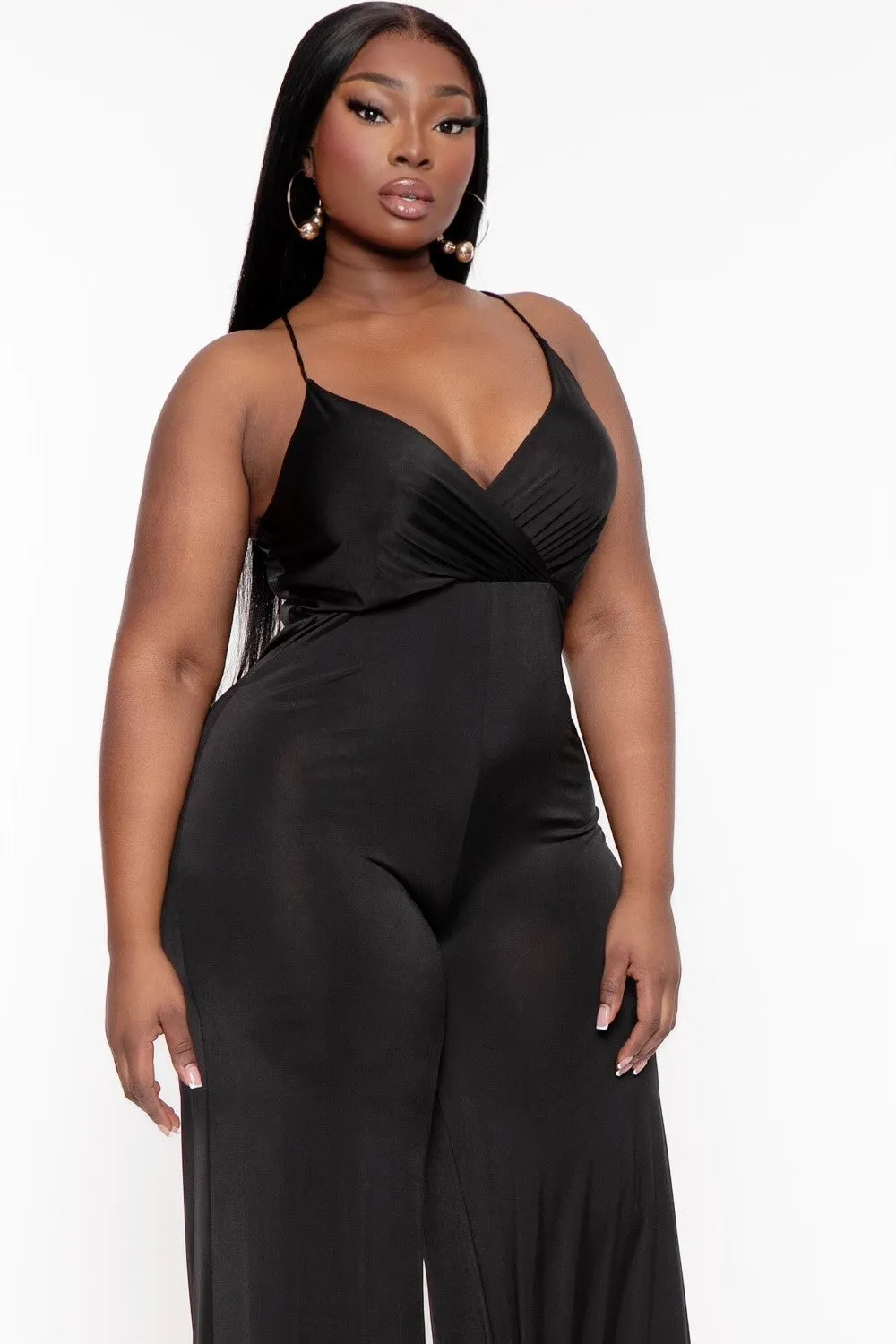 Plus Size Bre Cami  Jumpsuit - Black