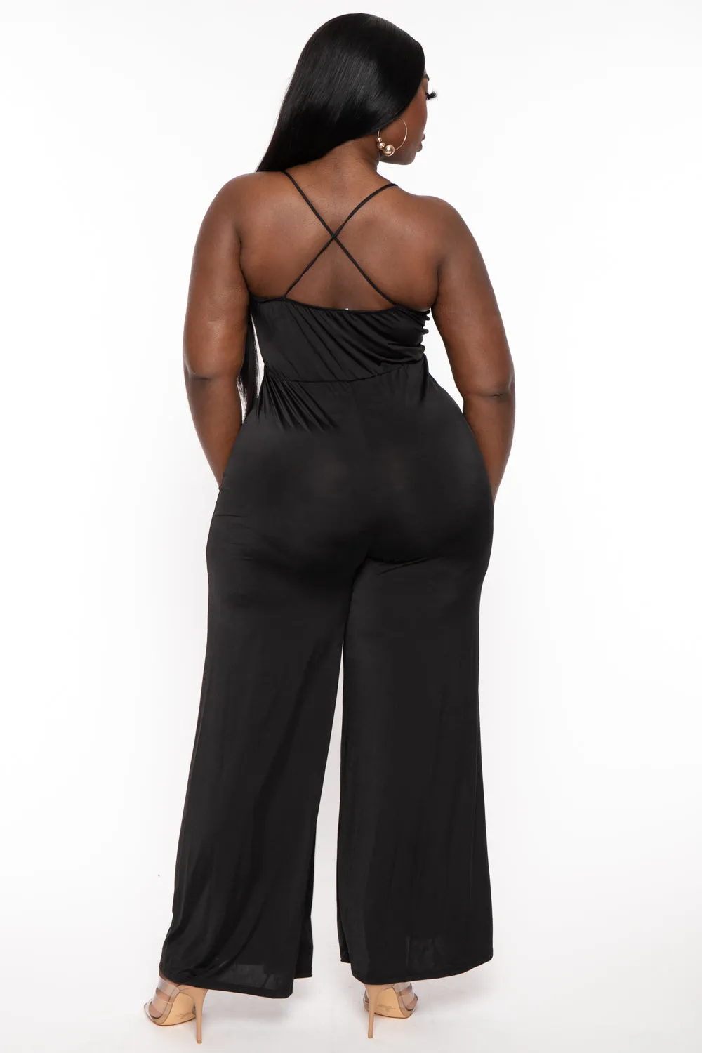 Plus Size Bre Cami  Jumpsuit - Black