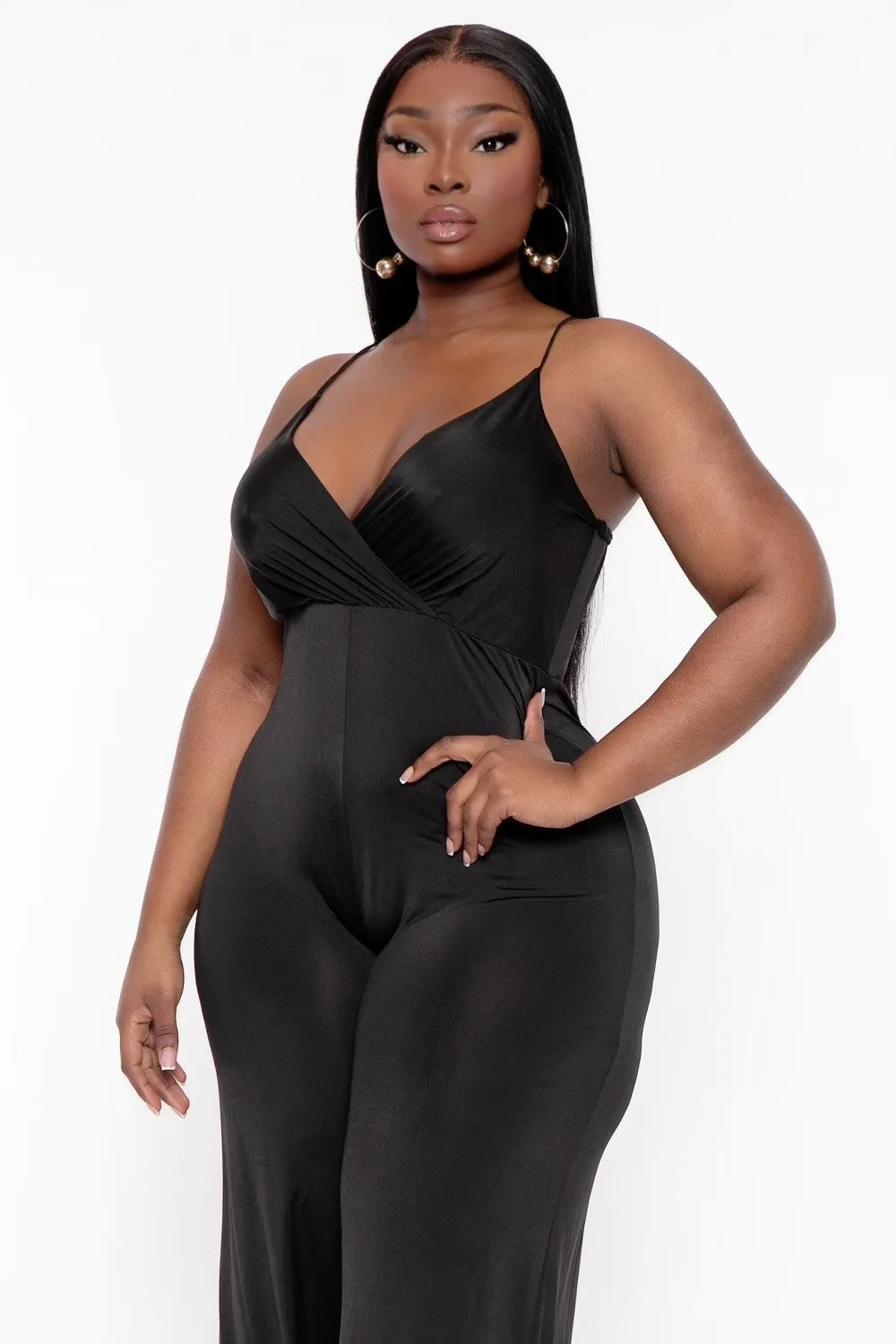 Plus Size Bre Cami  Jumpsuit - Black