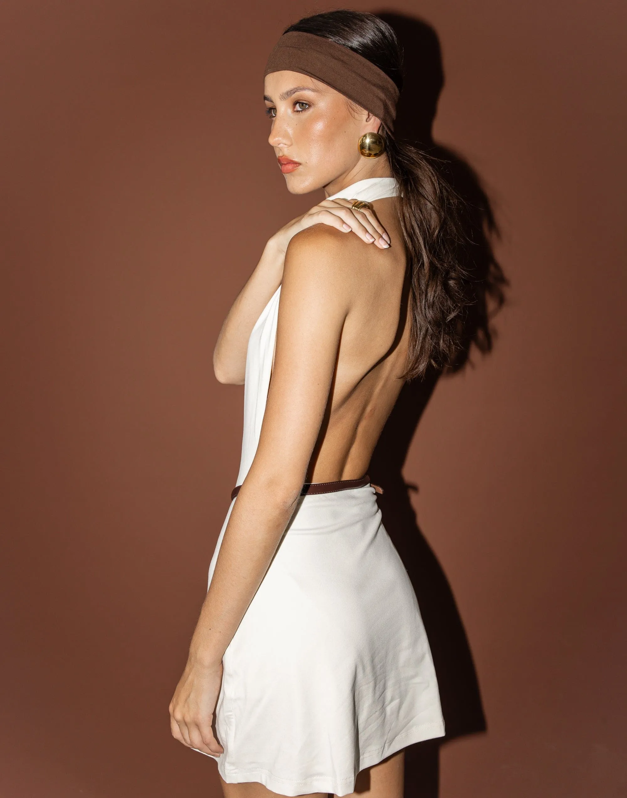 Priya Mini Dress (Oat)