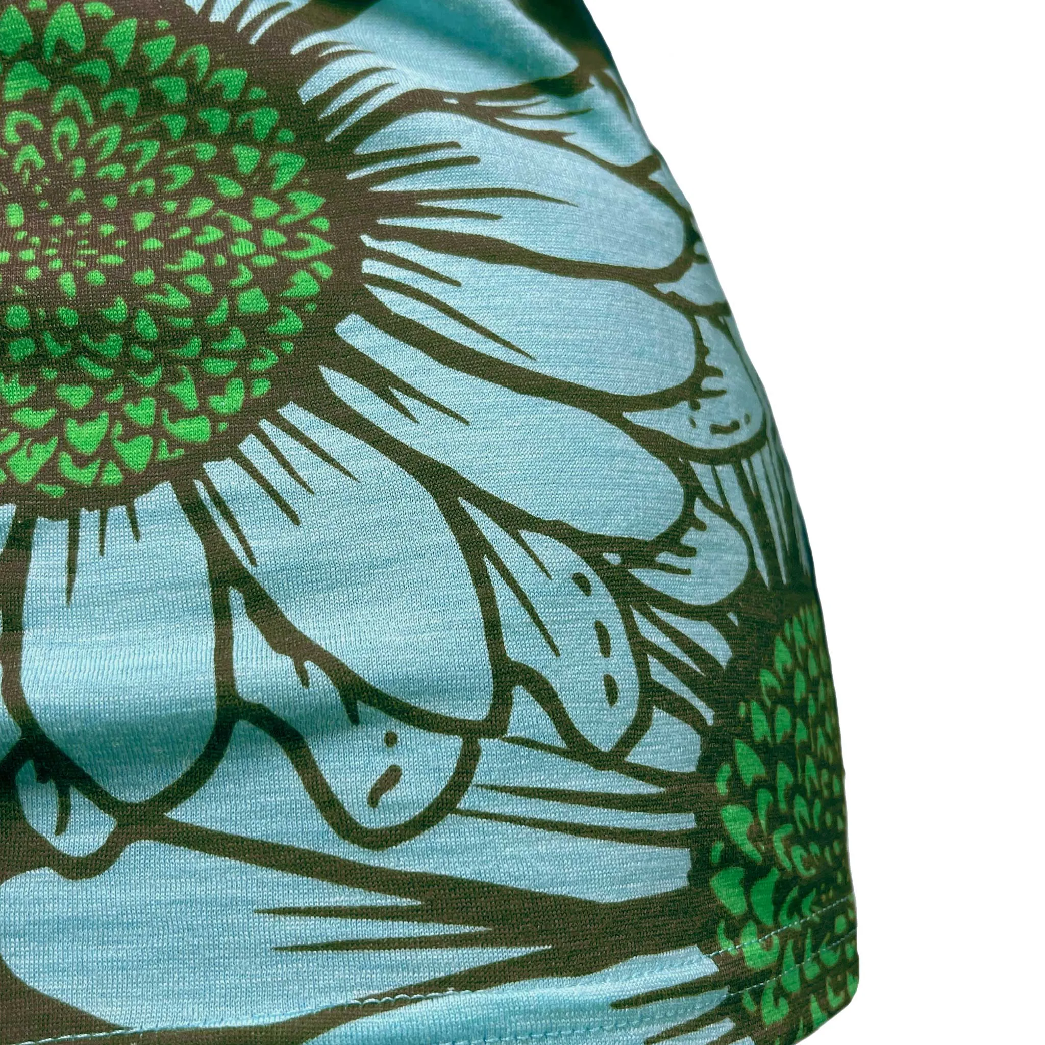 SECONDS Women's Flower Power Merino Scoop Neck Tee | Minty As