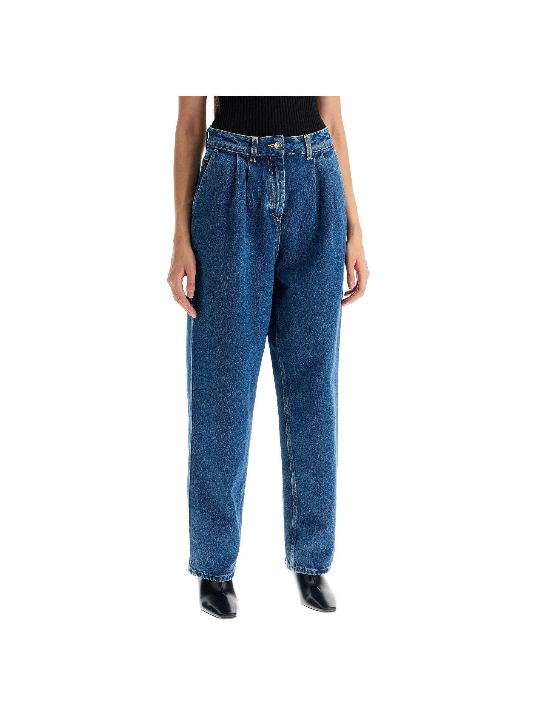 Shake High-Waisted Wide-Leg Denim Jeans
