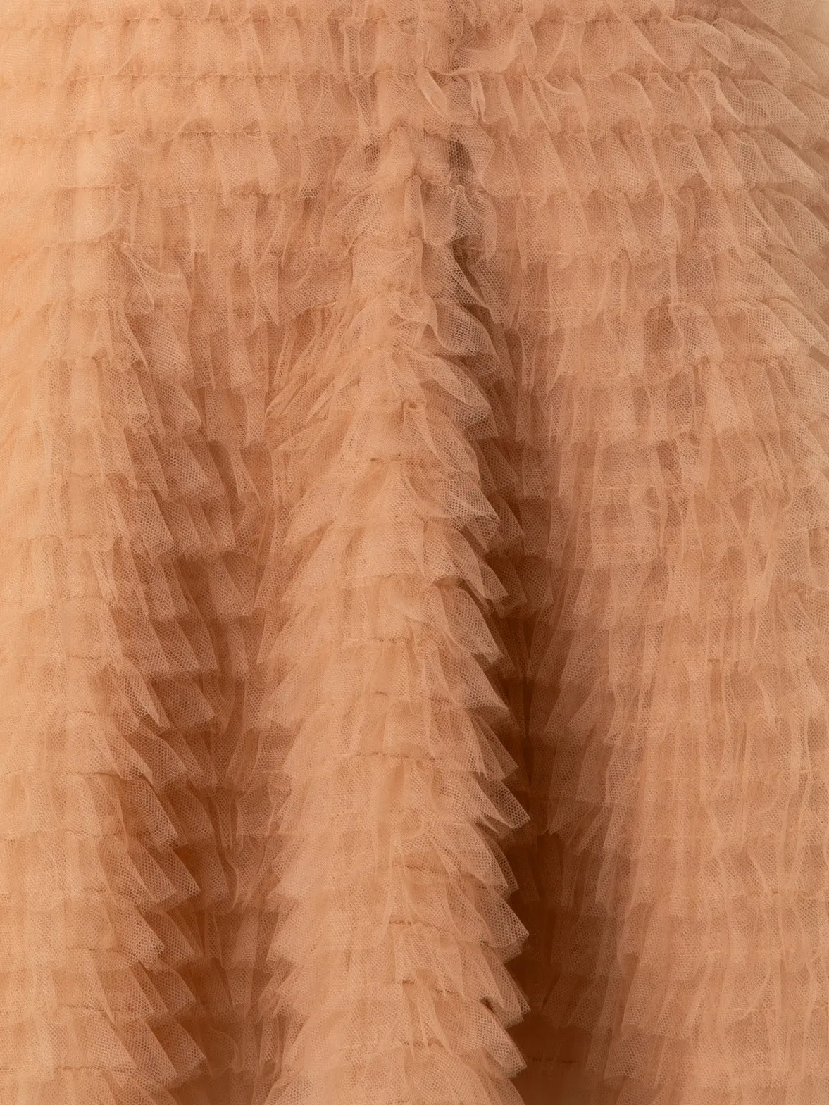 Short A-Line Ruched Tulle Skirt