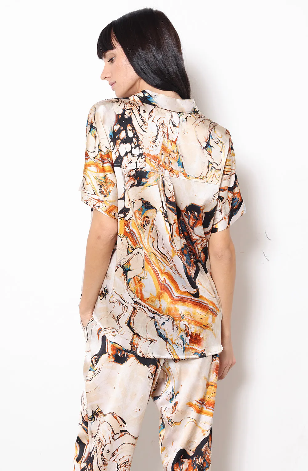Short Sleeve Blouse   Marble