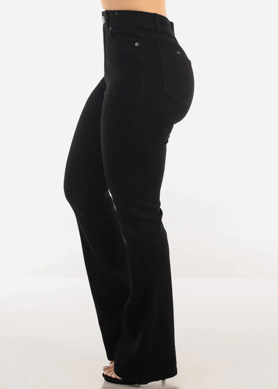 Super High Waist Butt Lift Bootcut Jeans Black