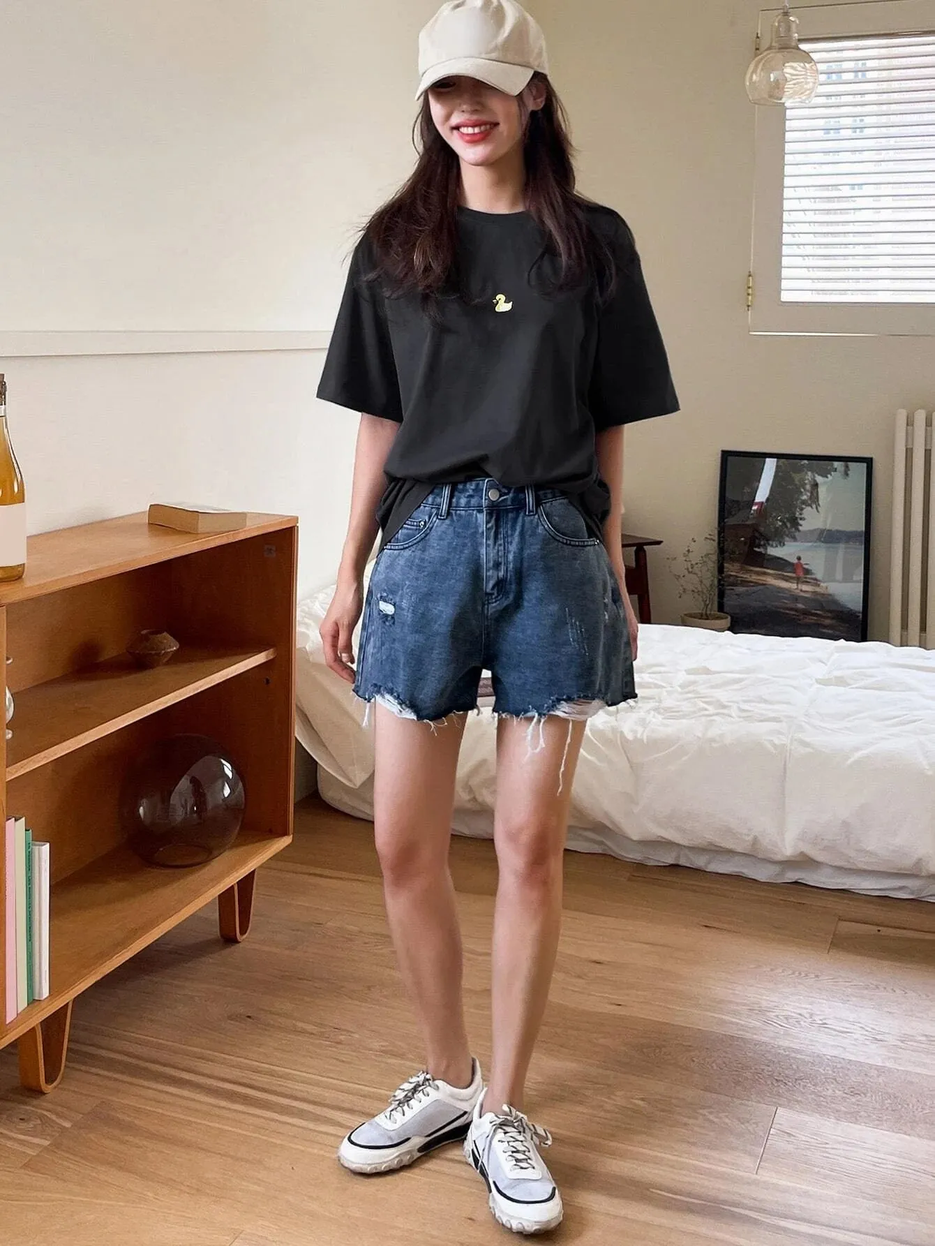 SXV  'Tweety’ Printed Cool Aesthetic Oversized T-shirt