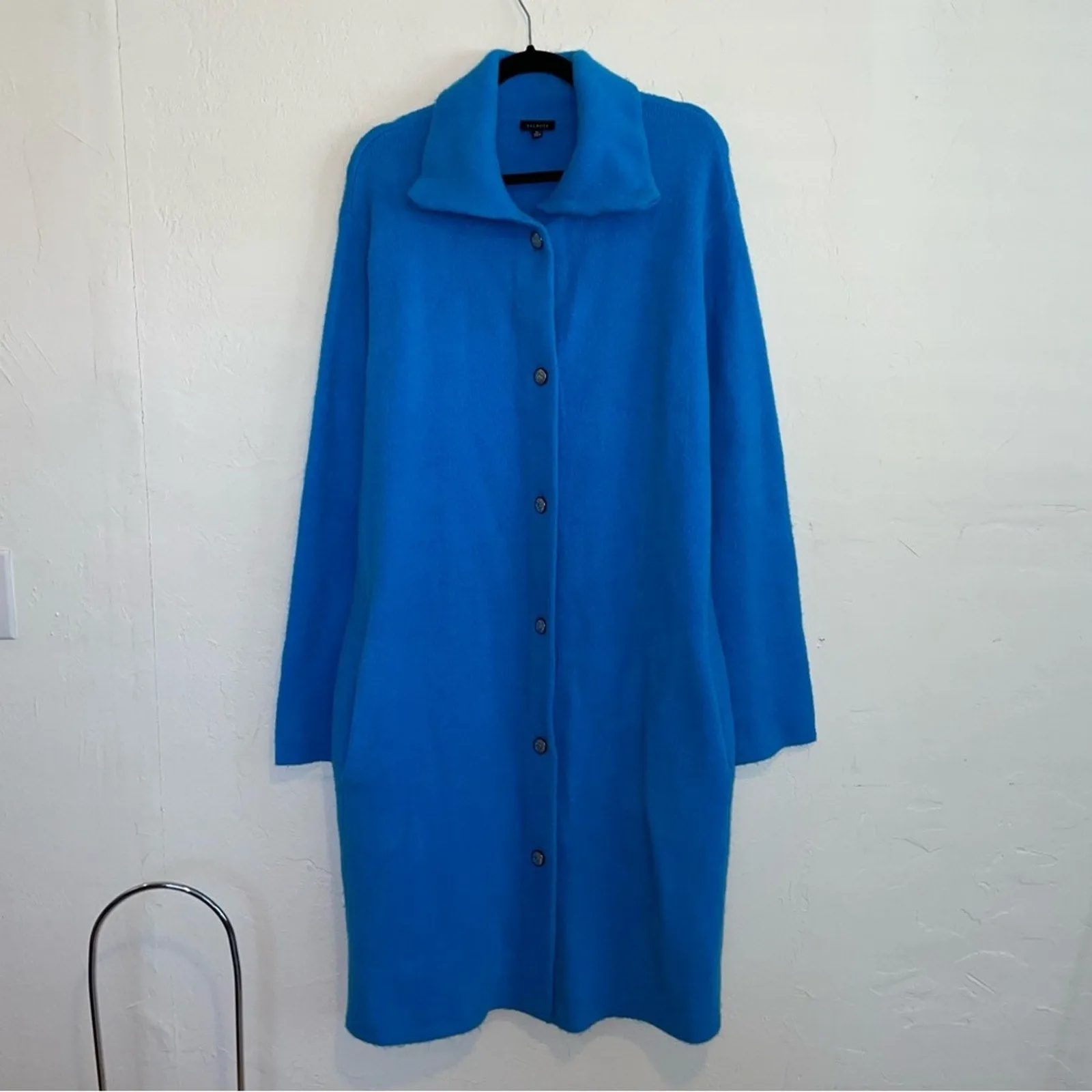 Talbots 2023 Stand Collar Oversized Button-Down Duster Coatigan (XL)