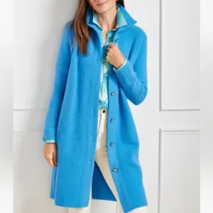 Talbots 2023 Stand Collar Oversized Button-Down Duster Coatigan (XL)