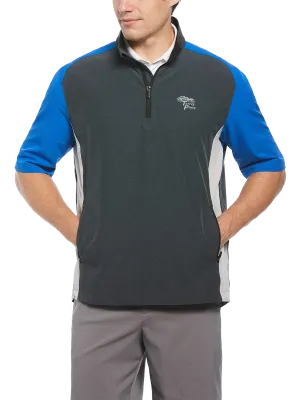 Torrey Pines Men's Half Sleeve Heather Blocked Half Zip Pullover