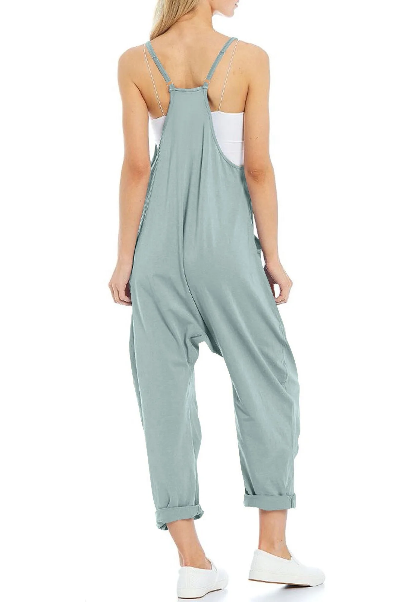 V Neck Loose Jumpsuit