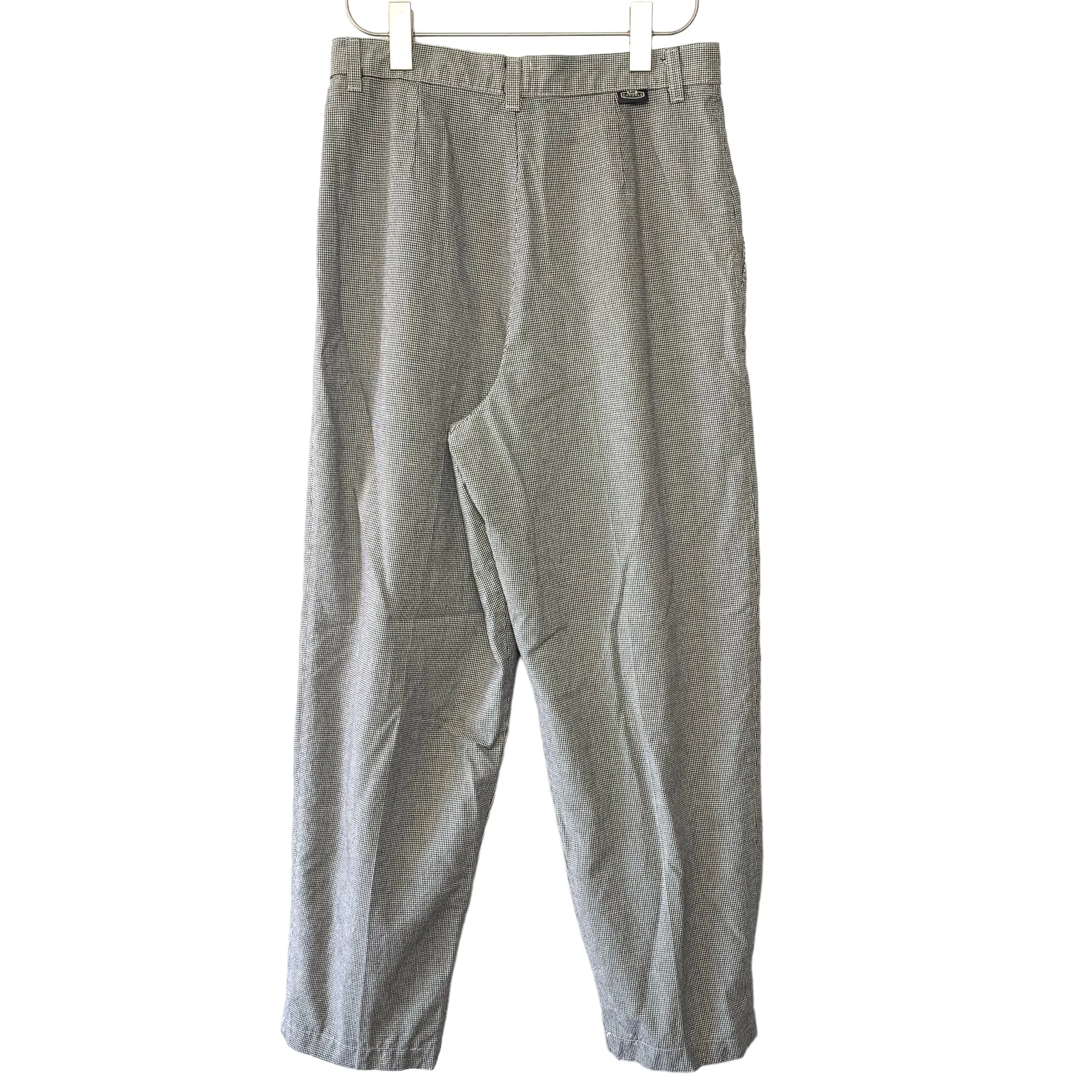 Vintage 90s Lee Casuals Houndstooth Trouser Pants Straight Leg Pleated Front 12