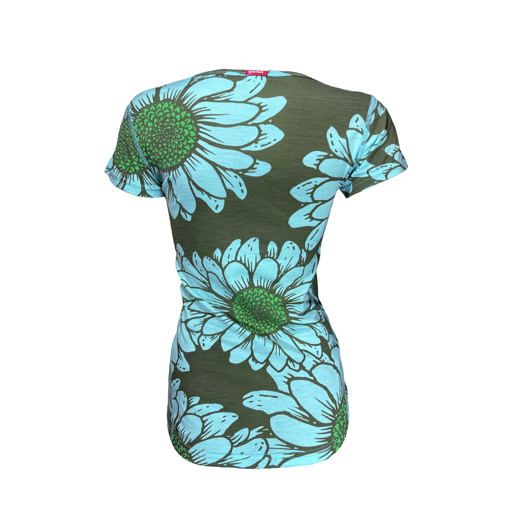 Women's Flower Power Merino Scoop Neck Tee | Minty As
