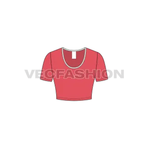 Women's Scoop Neck Crop Tee